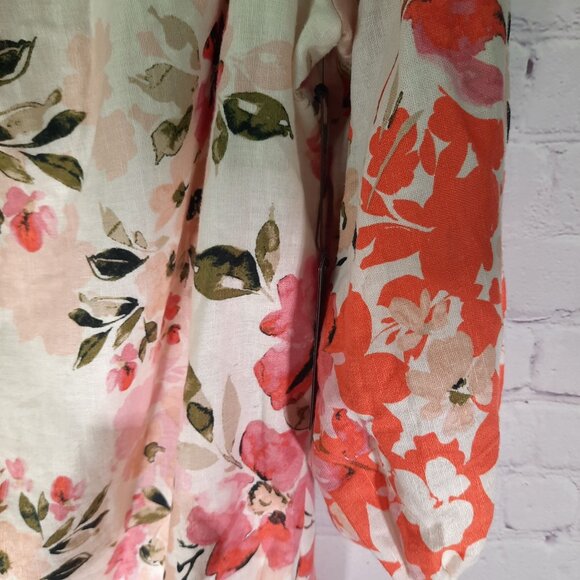 Vince Camuto Linen Off the Shoulder Floral Dress - Picture 4 of 10